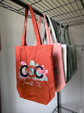 Orange CCC Tote Bag, Clear Logo, Small