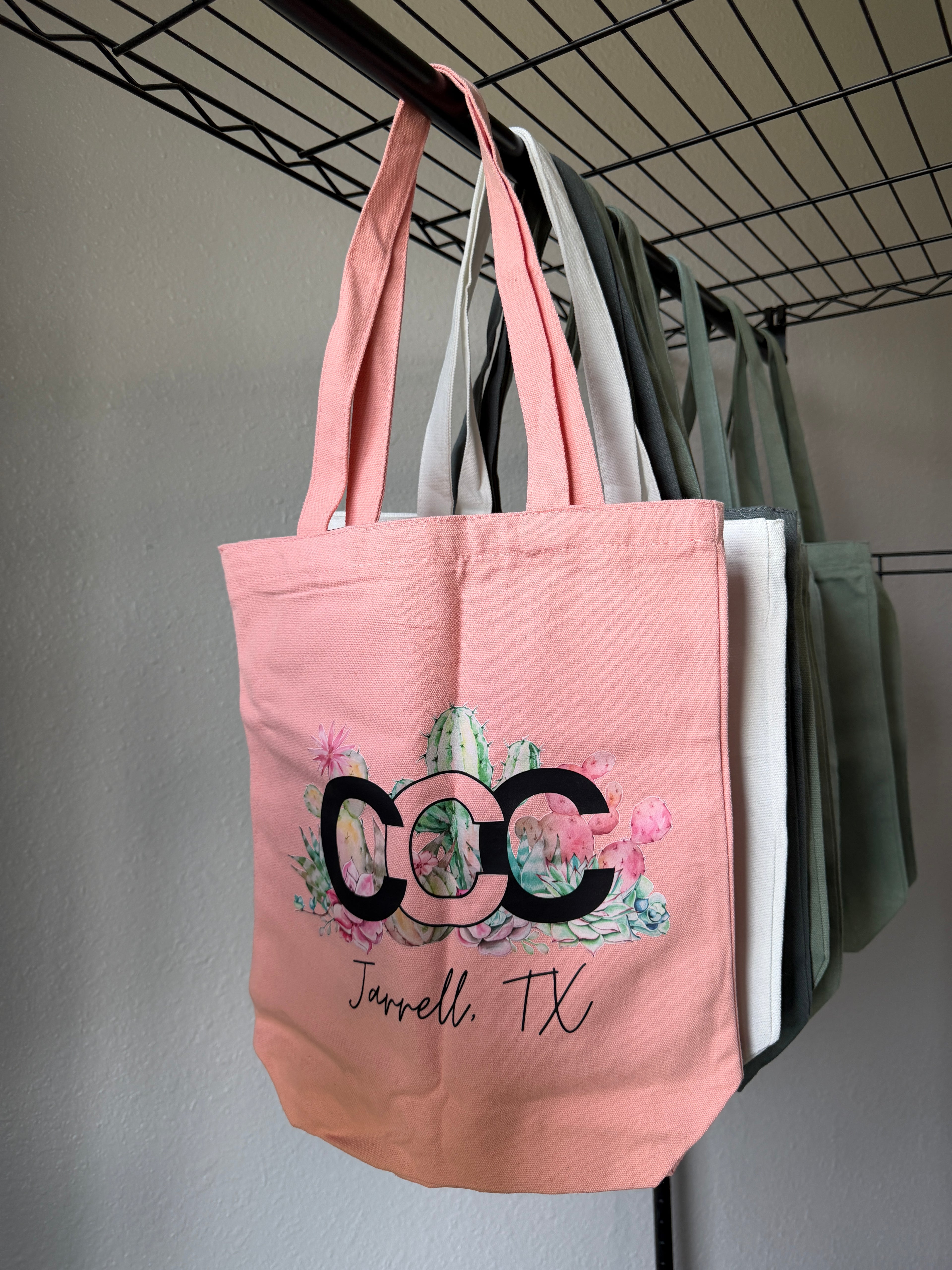 Pink CCC Tote bags, Small