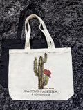 CCC White Tote Bag, Hat Logo, Medium